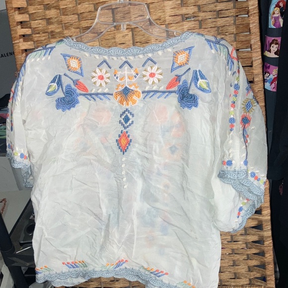 Johnny Was Multicolor Embroidered Blouse - Picture 4 of 5